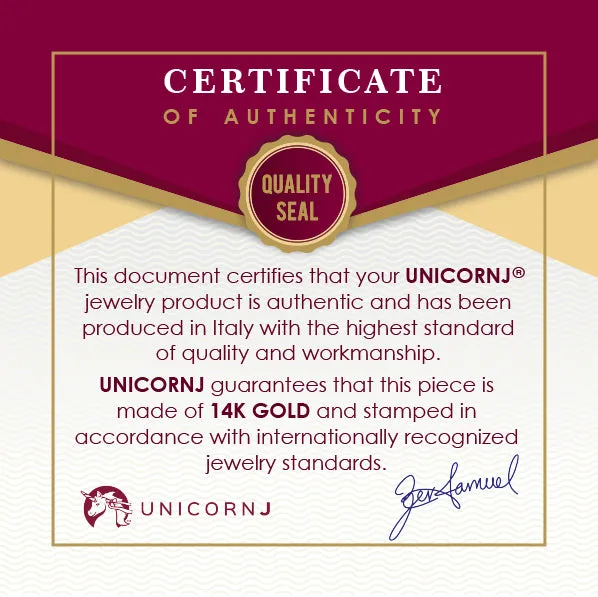 Unicornj 14K ID Bracelet Beaded Curb Chain