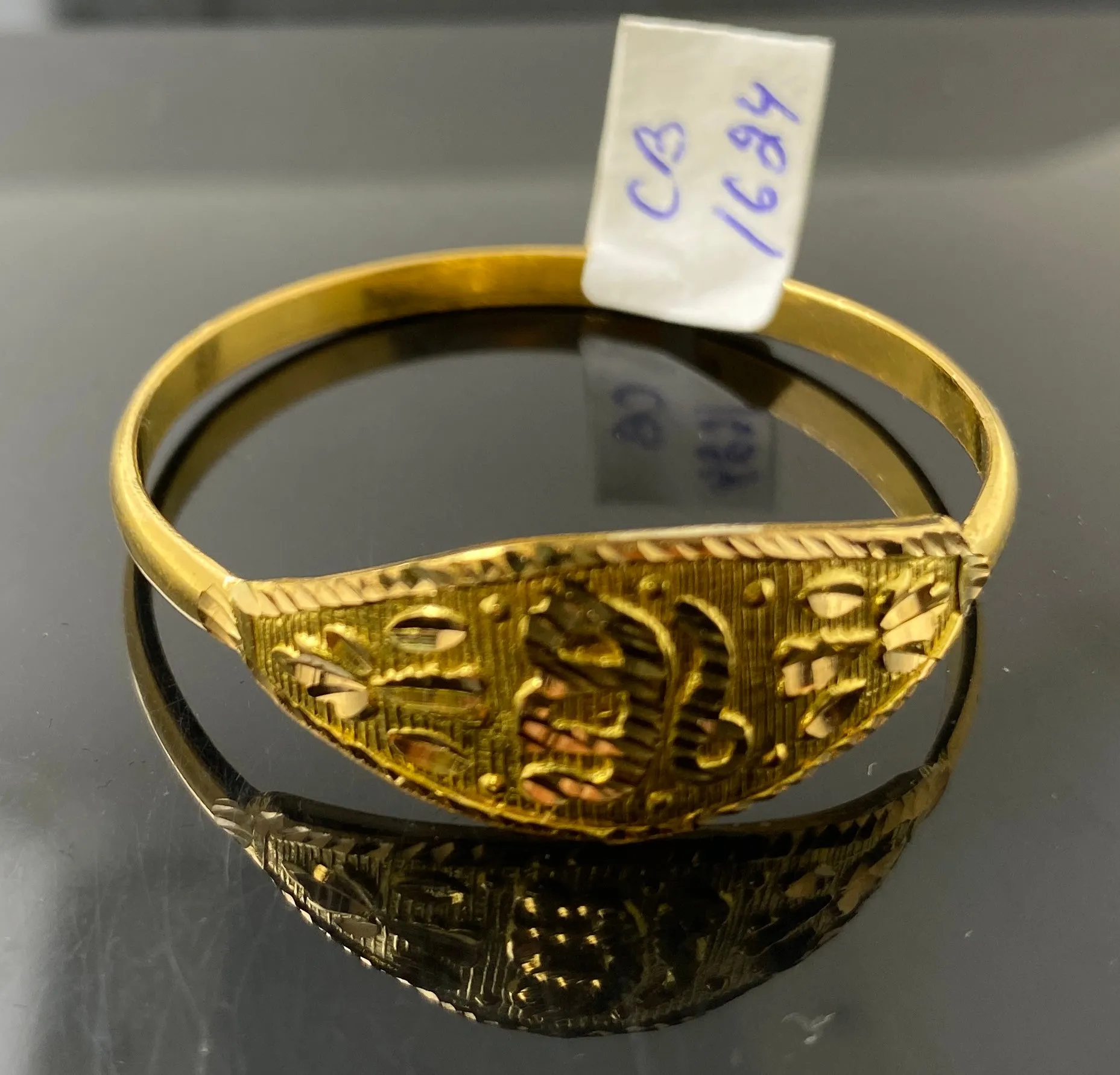 Luxurious 22K Solid Gold Designer Bangle for Kids