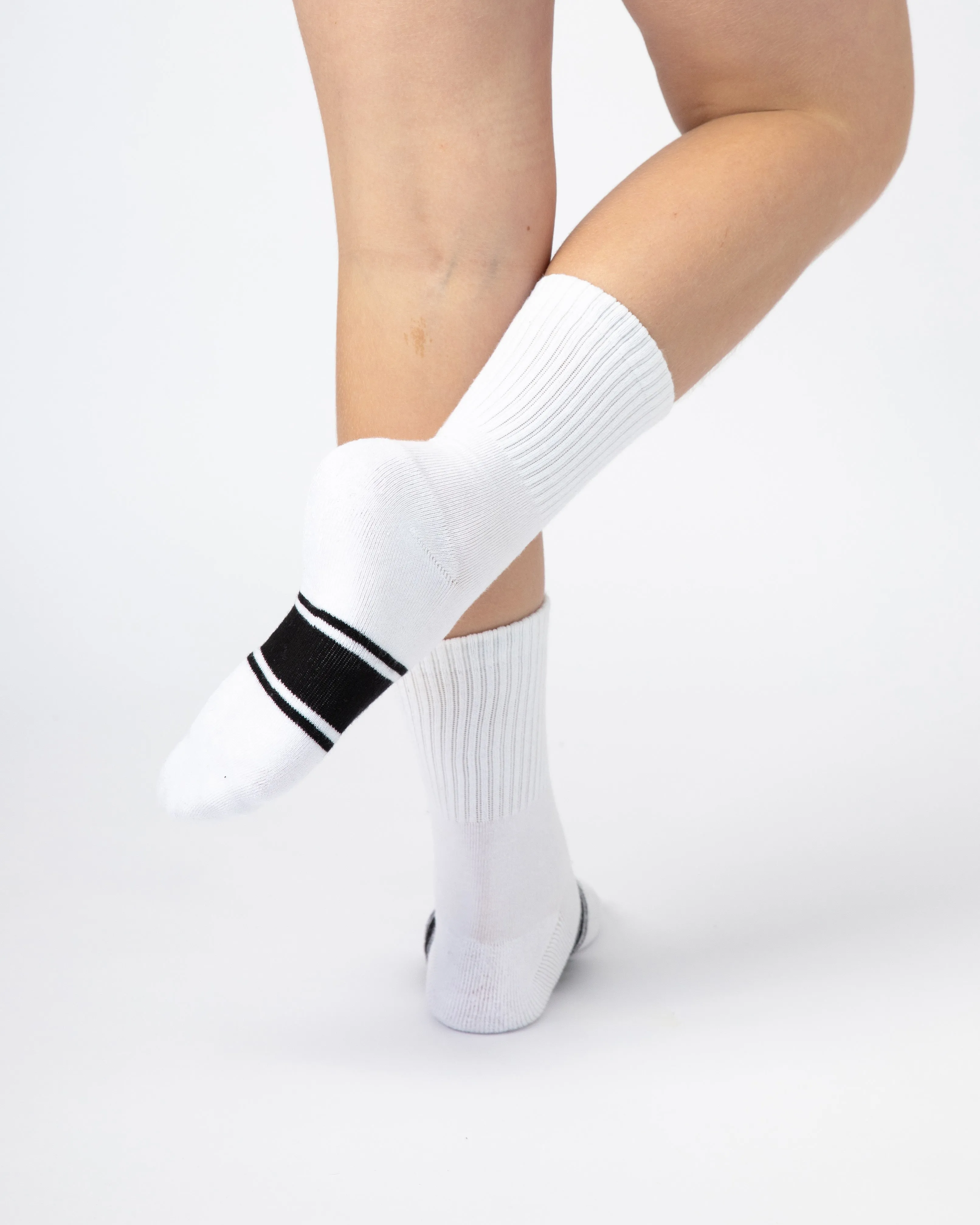 Active Crew Seamless Feel Socks 4 Pack (Kids) - White