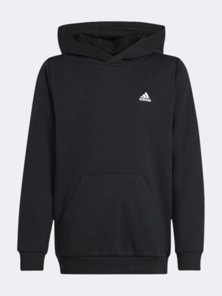 Adidas Essential Small Logo Feel Cozy Fleece Kids-Unisex Sportswear Hoody Black