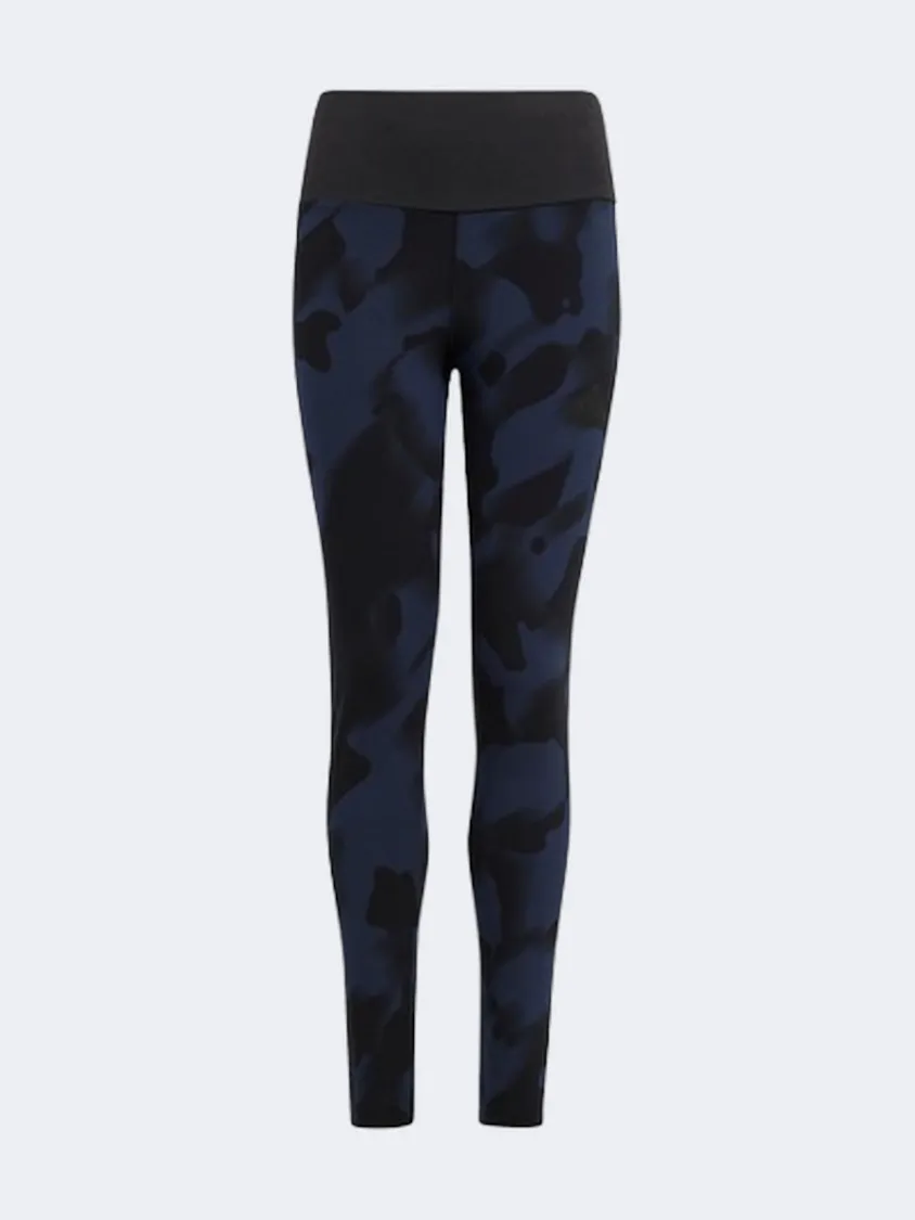 Adidas Future Icons Aop Kids-Girls Sportswear Tight Black/Legend Ink