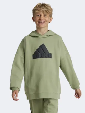 Adidas Future Icons Logo Kids-Boys sportswear Hoody Tent Green/Black