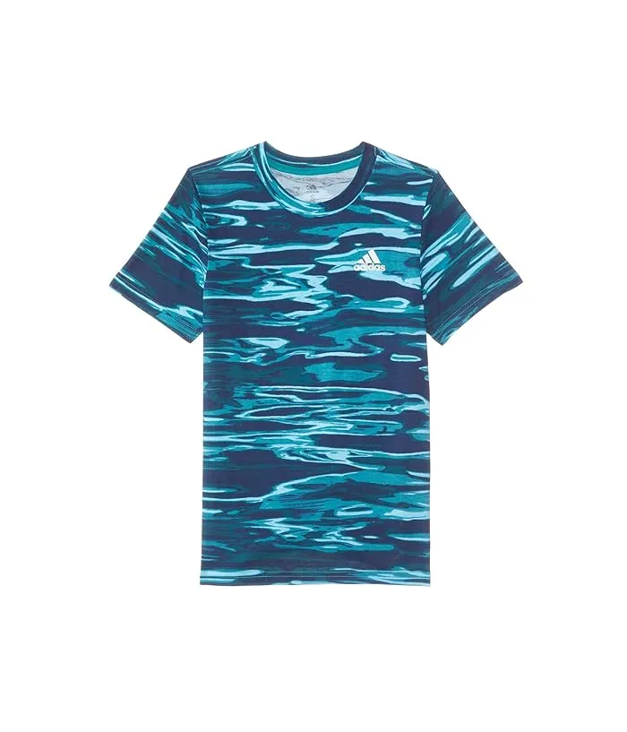 adidas Kids All Over Print Liquid Camo Short Sleeve Tee (Big Kids)