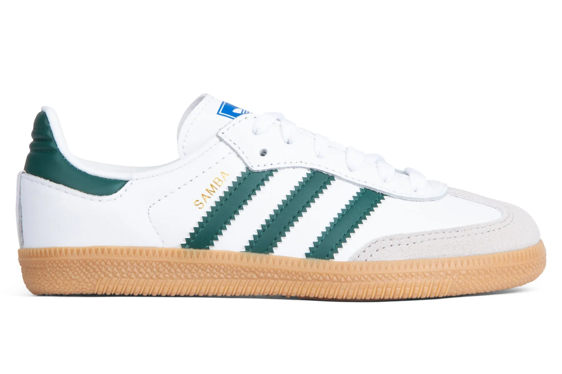 Adidas Samba OG C (Kids) - FTWR White/Core Green/Gum