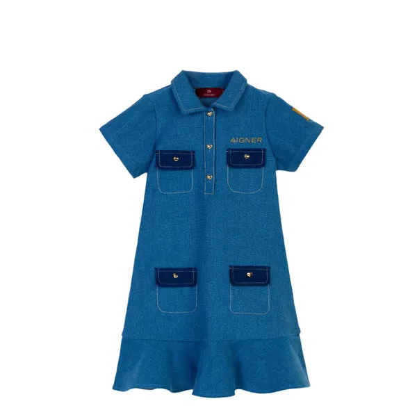 Aigner Kids Girl's Blue Dress