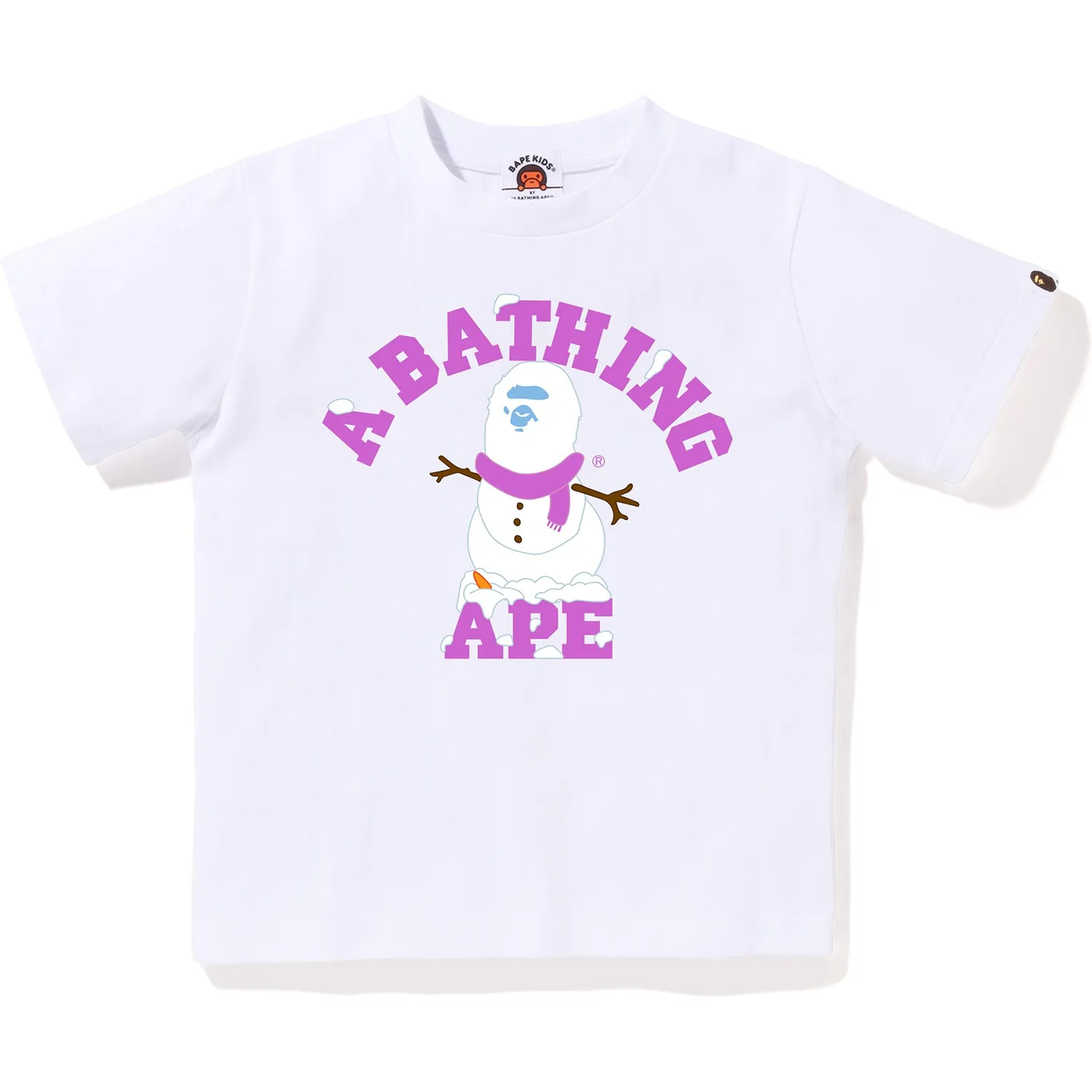 APE SNOWMAN COLLEGE TEE KIDS