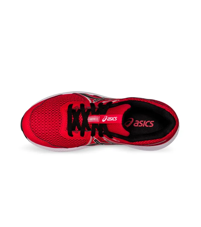 Classic Red Kids Asics Contend 7 (GS) Shoes in Black