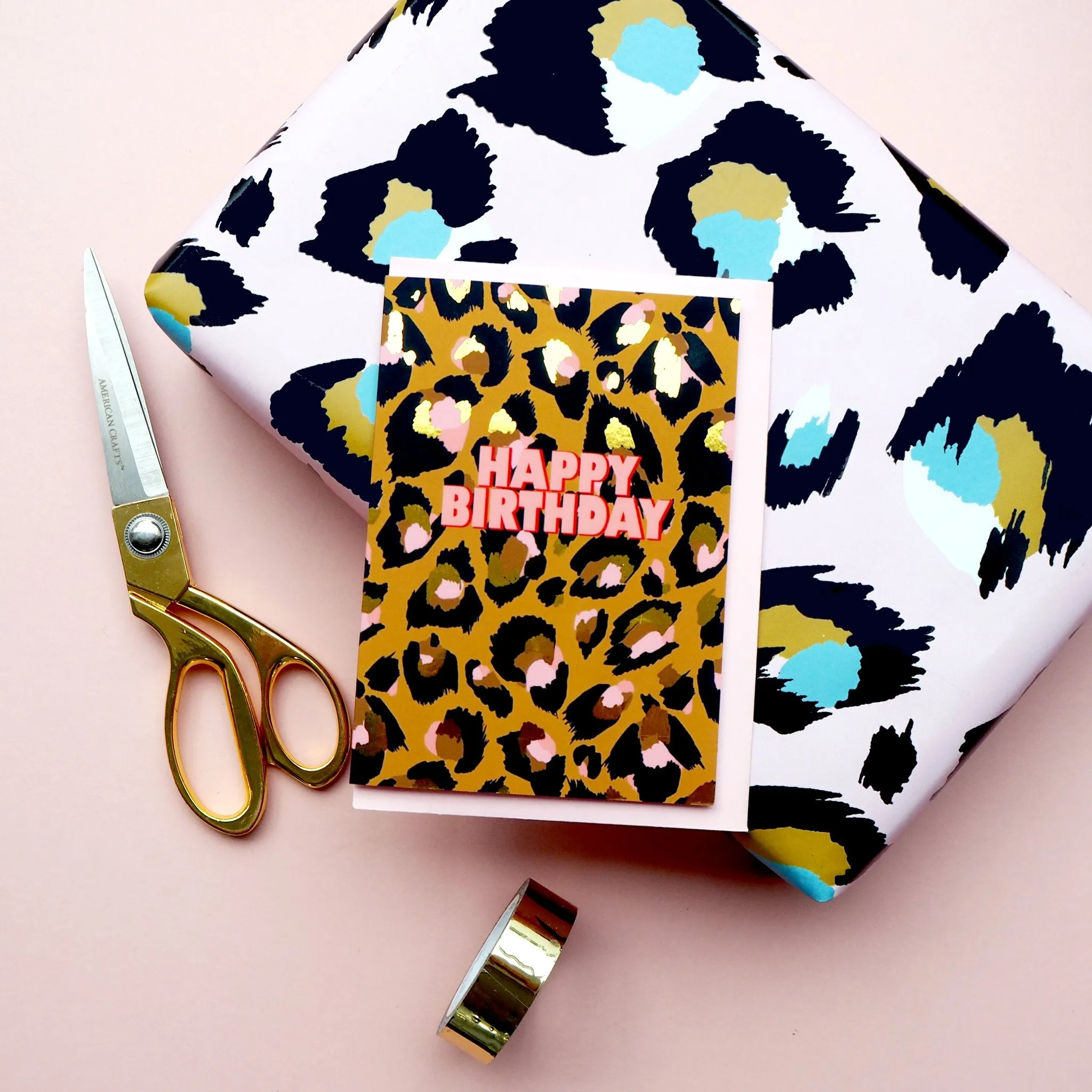 Leopard Print Birthday Card