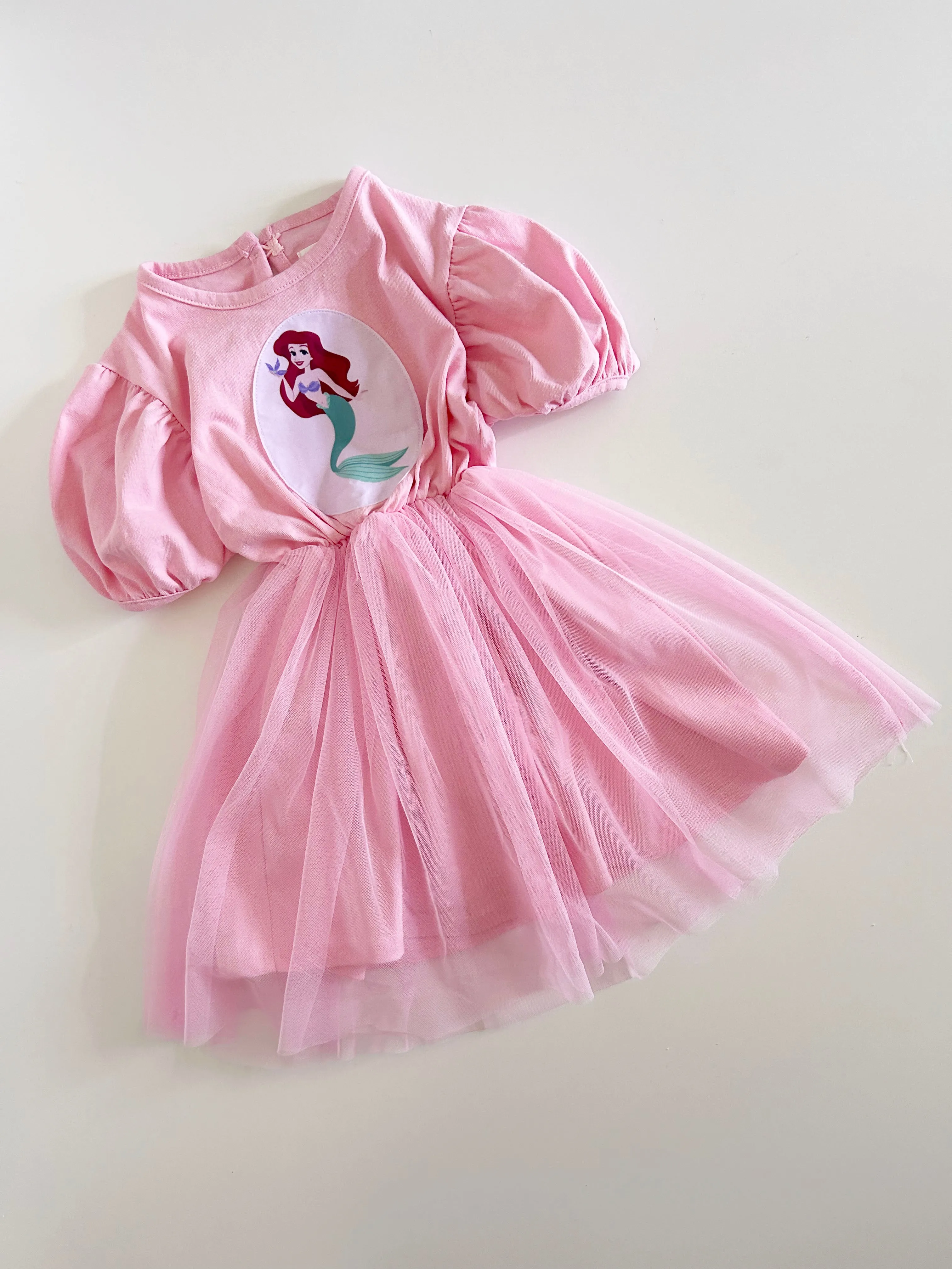 [At Noon Exclusive] Kids Summer Puff Sleeve Princess Tulle Dress (15m-7y) - 3 Colors