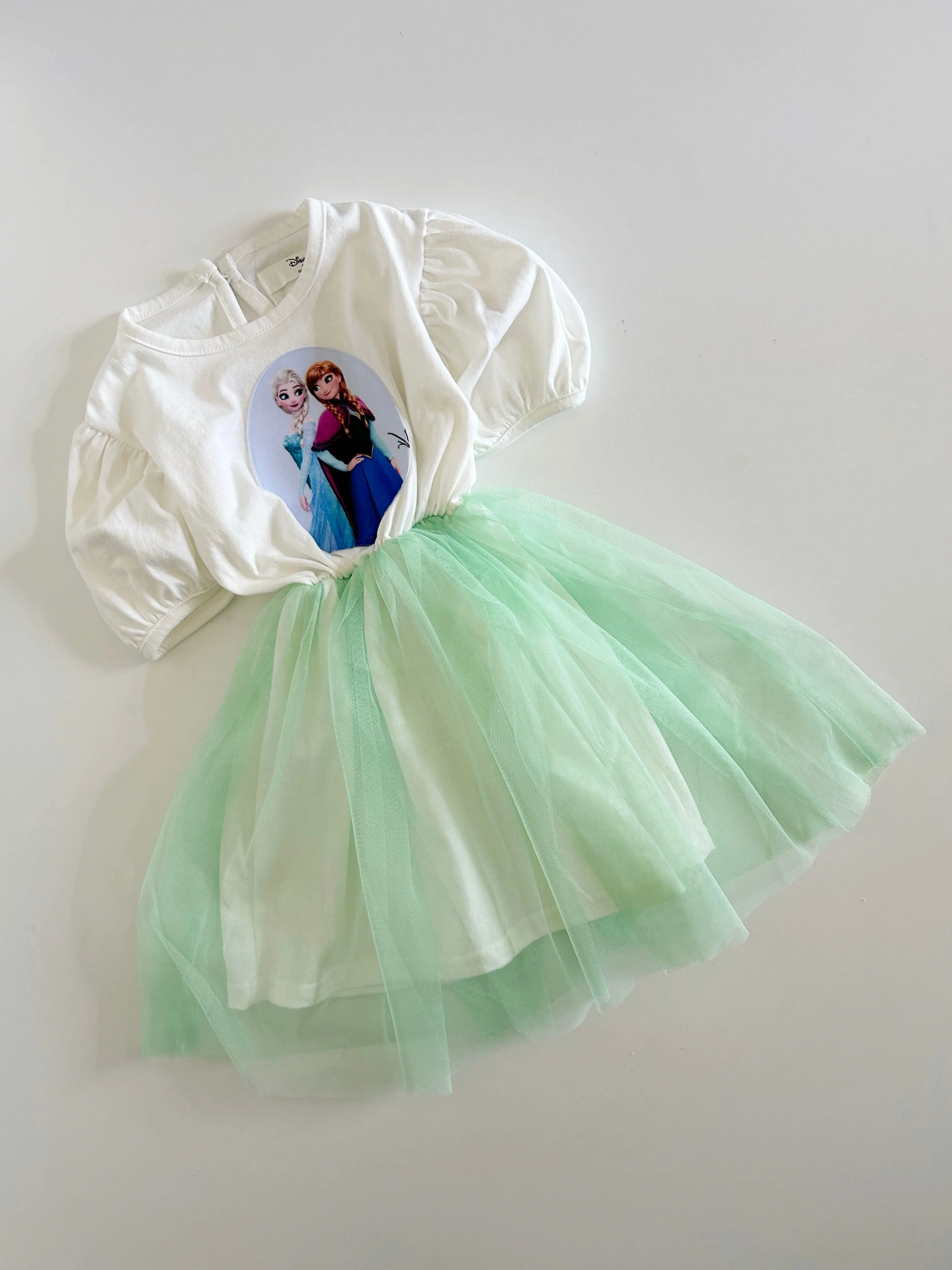 [At Noon Exclusive] Kids Summer Puff Sleeve Princess Tulle Dress (15m-7y) - 3 Colors