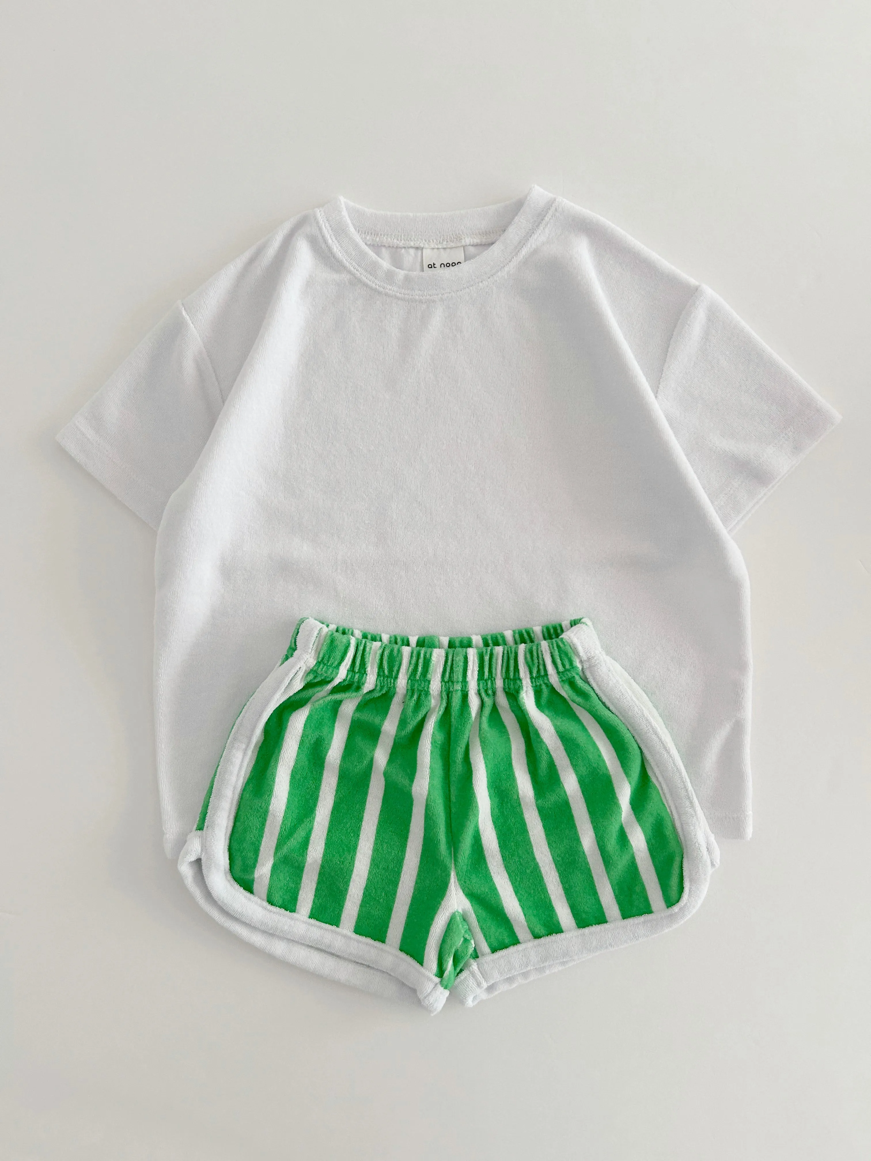 [At Noon Exclusive] Kids Terry Cloth Basic Top (8m-7y) - White