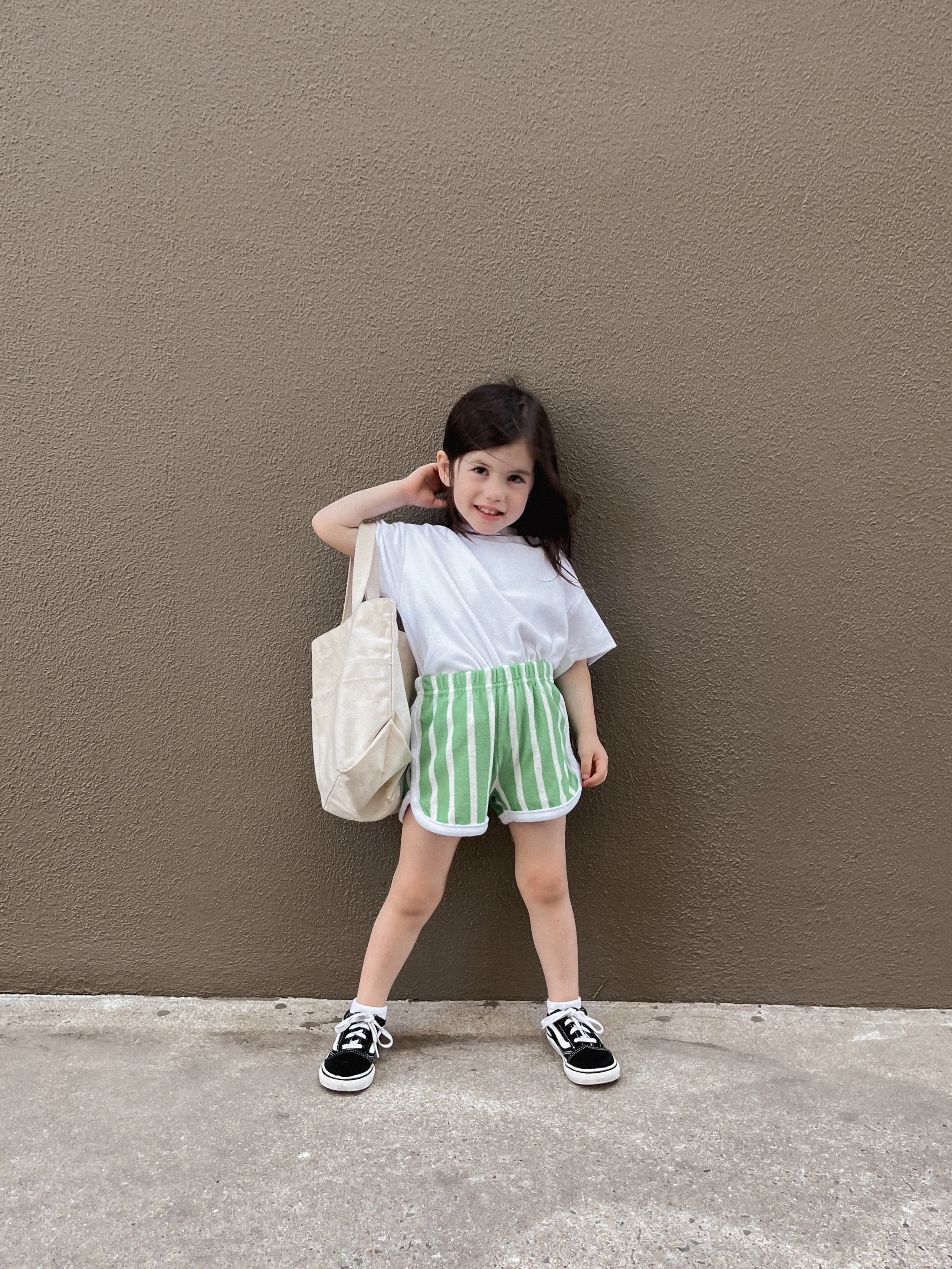 [At Noon Exclusive] Kids Terry Cloth Stripe Shorts (8m-7y) - 2 Colors