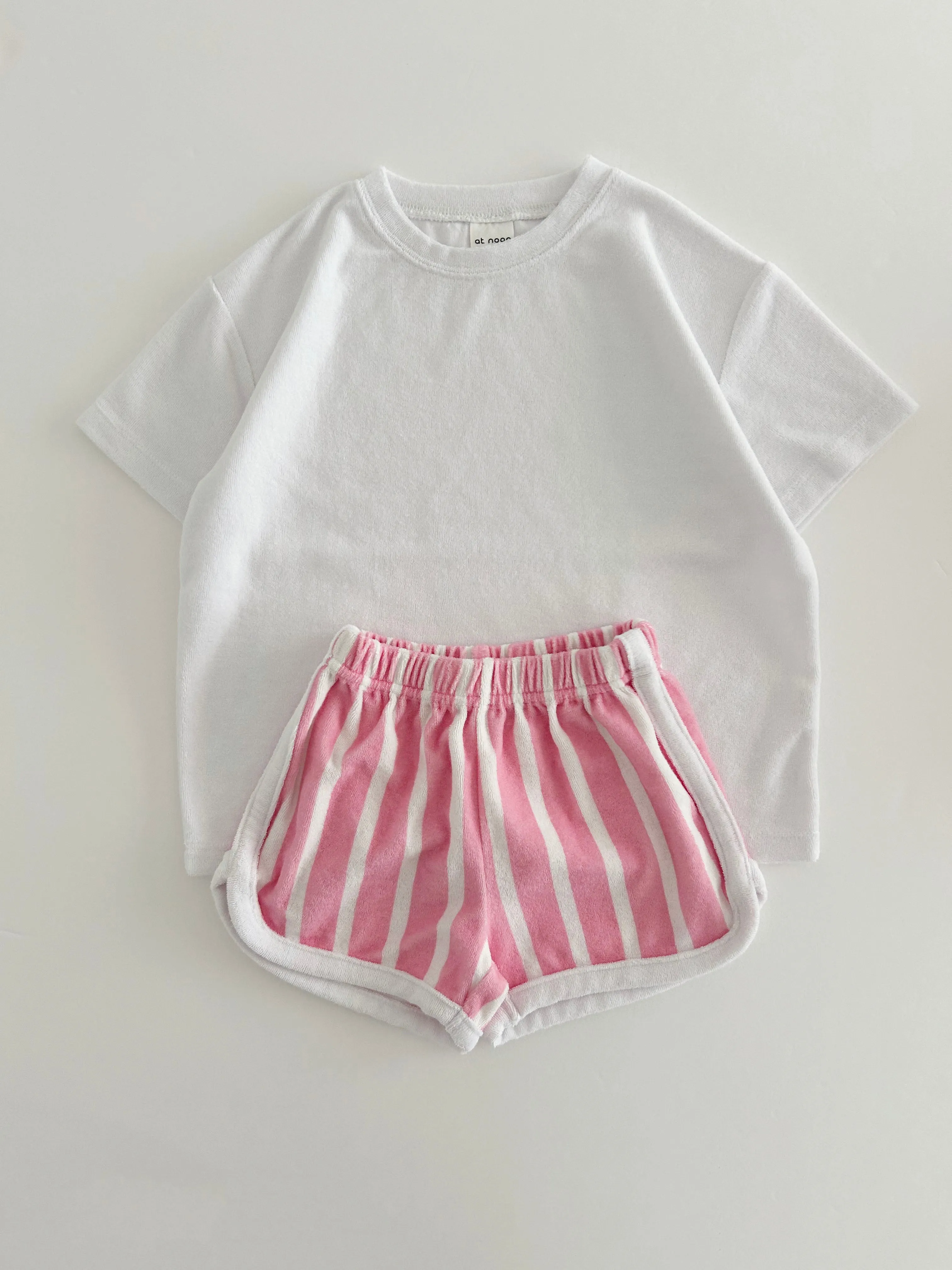 [At Noon Exclusive] Kids Terry Cloth Stripe Shorts (8m-7y) - 2 Colors