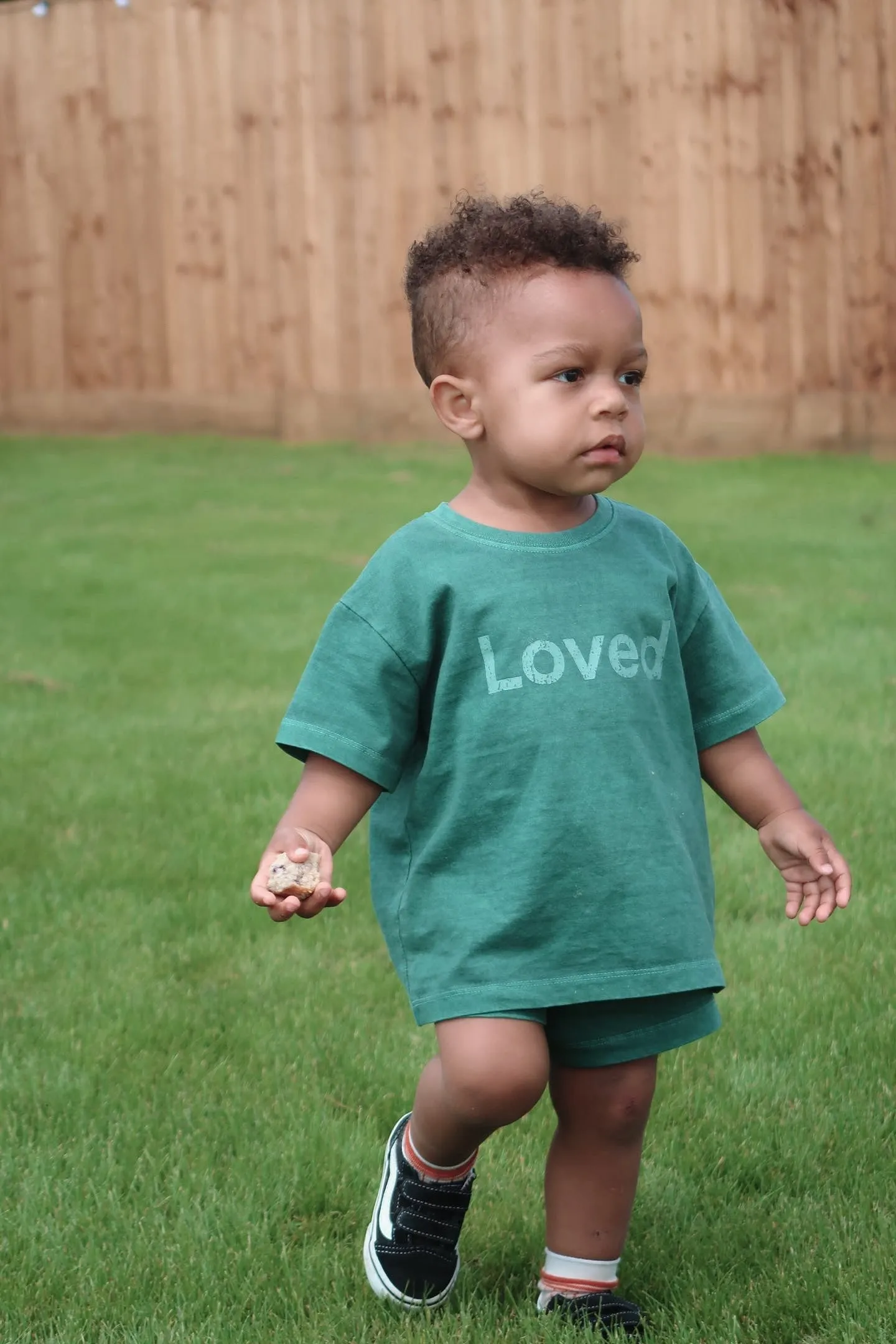 [At Noon Original Design] Kids Loved Garment-Dyed T-Shirt and Shorts Set (6m-7y) - 4 Colors