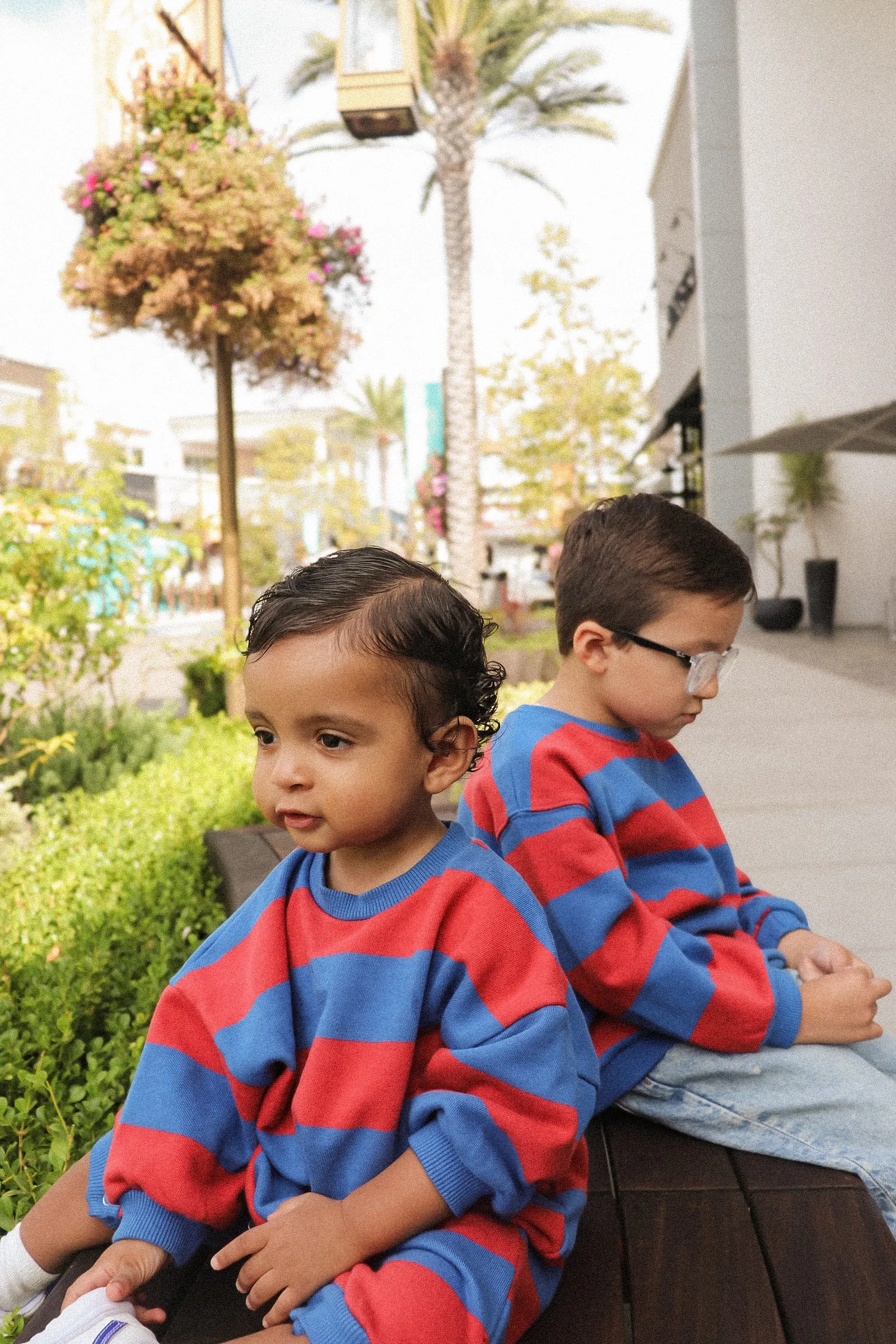 [At Noon Original Design] Kids Soft French Terry Cotton Stripe Sweatshirt (6m-7y) - 4 Colors