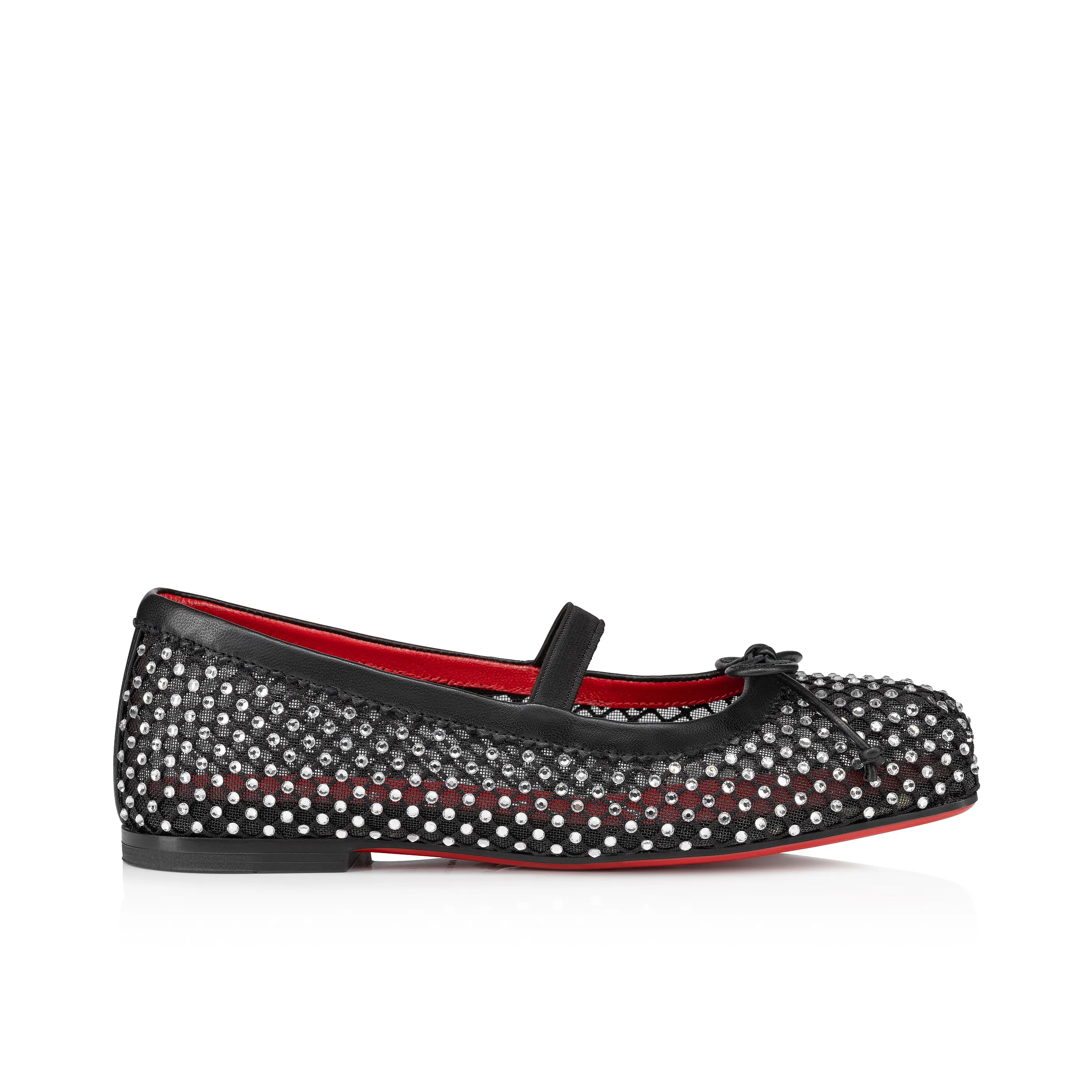 Baballet Strass Ballerinas - Mesh and strass - Black - Kids