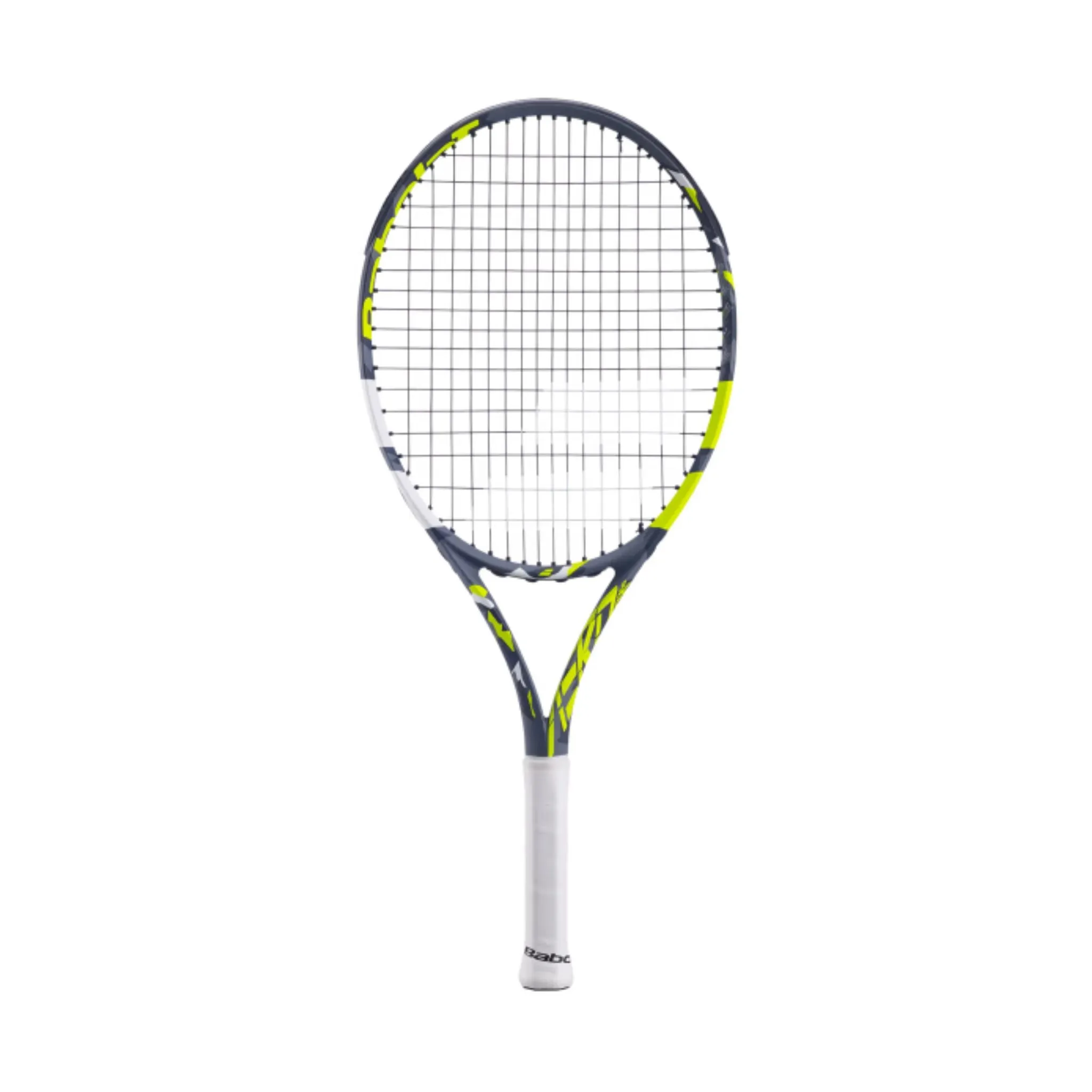 Junior Tennis Racquet Prestrung Grey Yellow White