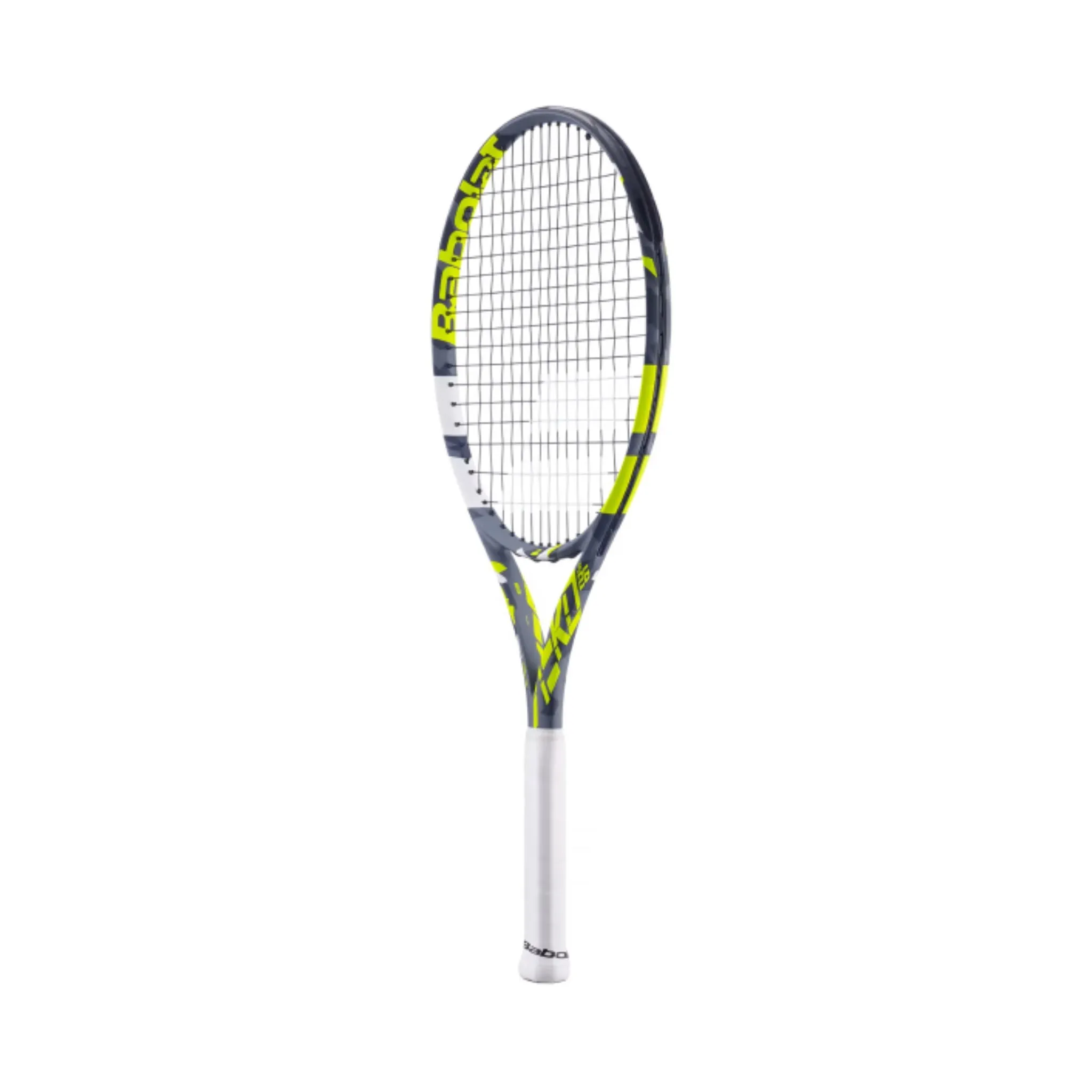 Junior Tennis Racquet Prestrung Grey Yellow White