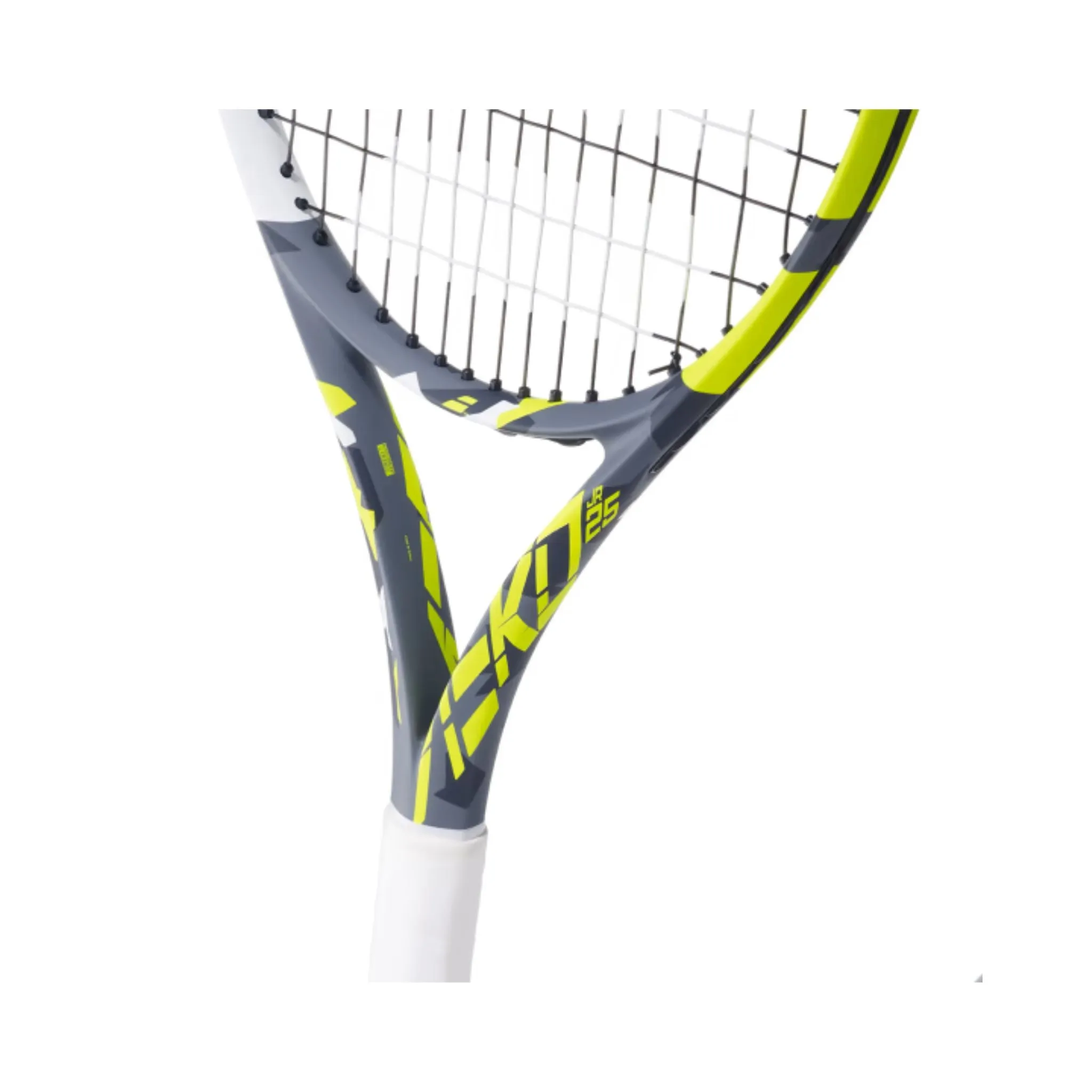 Junior Tennis Racquet Prestrung Grey Yellow White