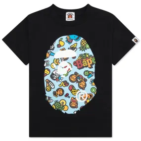 Black Tee featuring Baby Milo and Fruit Designs