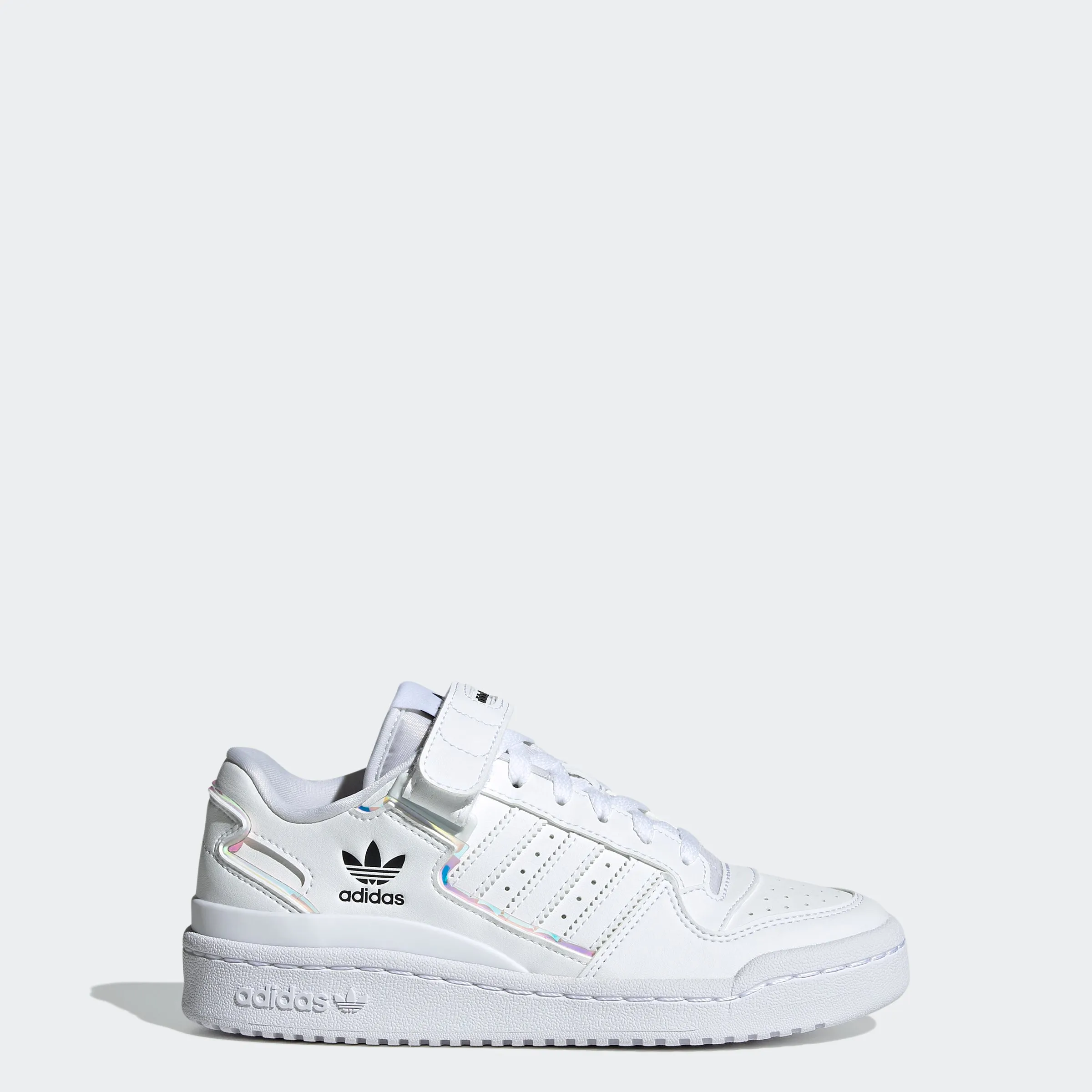 Big Kids adidas Originals Forum Low Shoes White