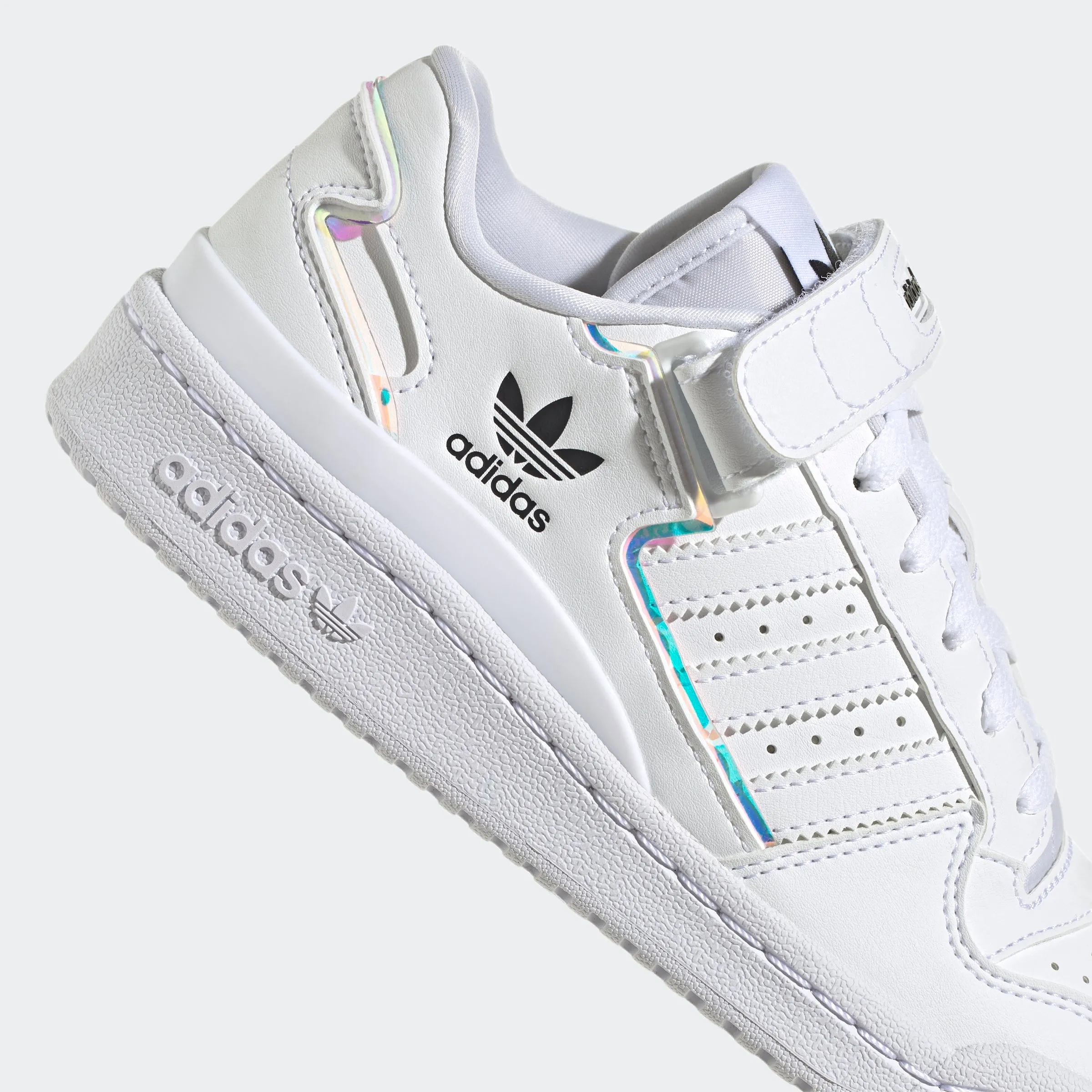 Big Kids adidas Originals Forum Low Shoes White