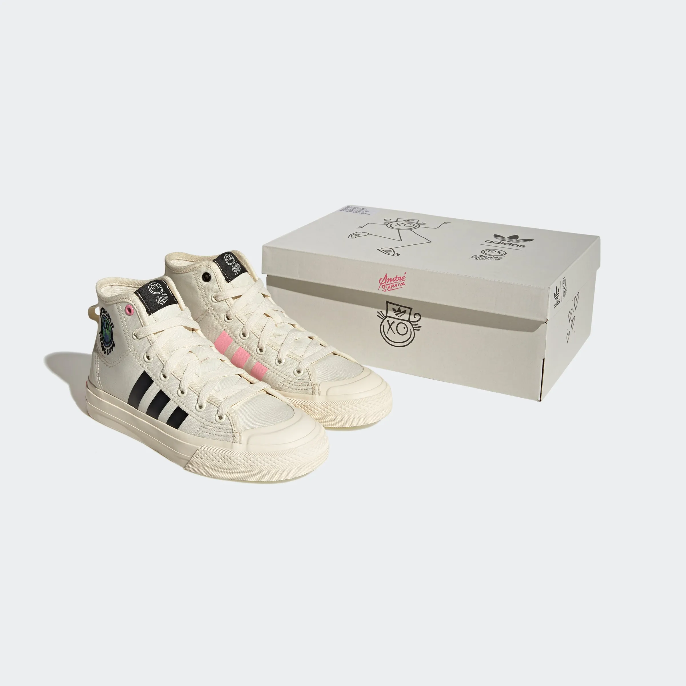 Big Kids adidas Originals Nizza Hi RF x André Saraiva Shoes