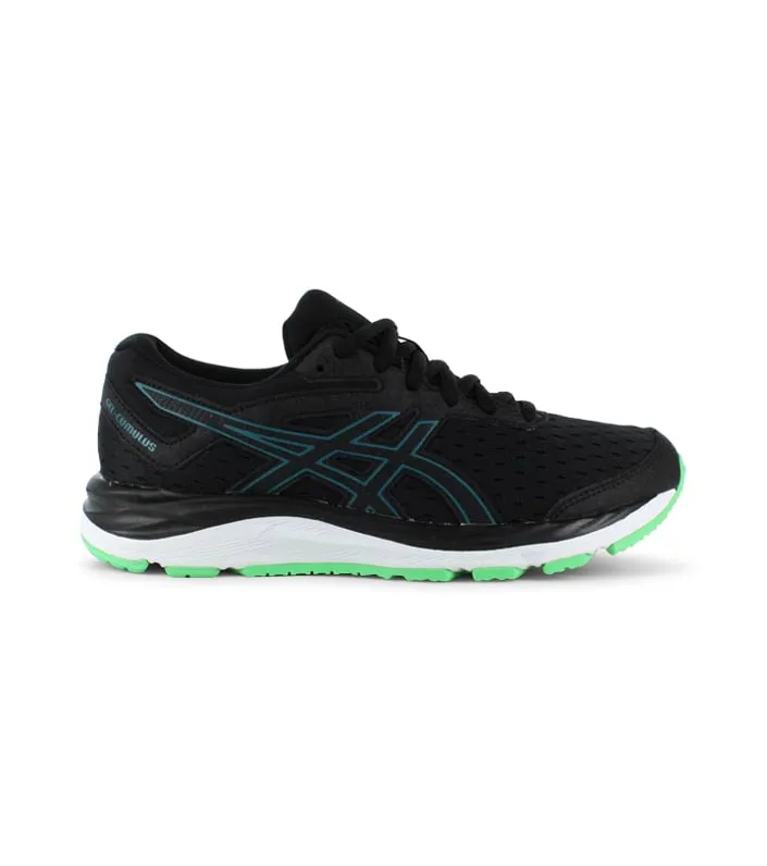 asics Kids Black and Green Gel-Cumulus 20 GS Sneakers