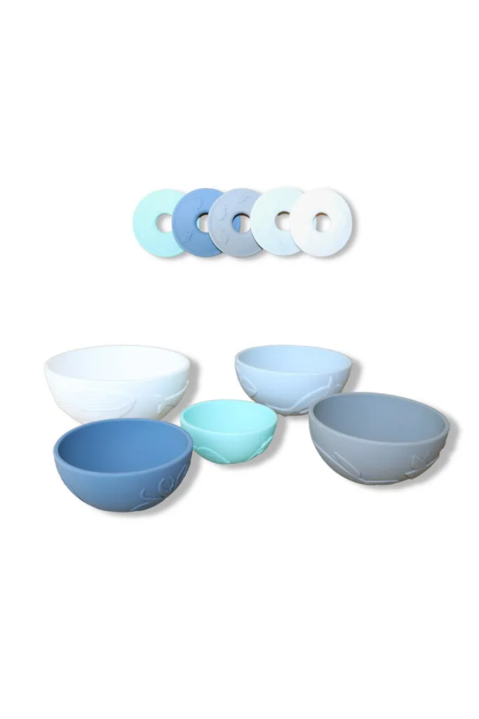 5-Pack Ocean Themed Stacking Cups