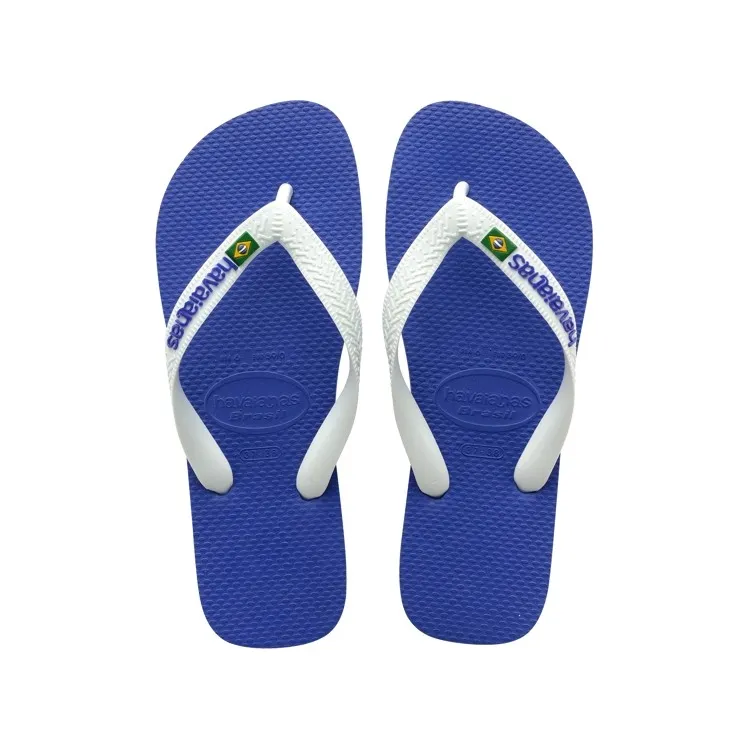 Kids Blue Havaianas Brasil Logo Fc Sandals