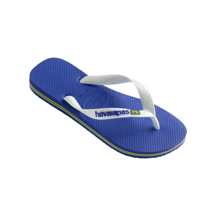 Kids Blue Havaianas Brasil Logo Fc Sandals