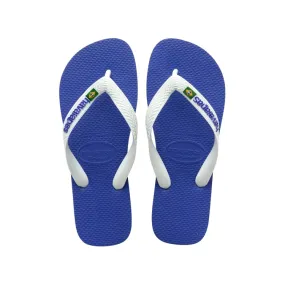 Kids Blue Havaianas Brasil Logo Fc Sandals