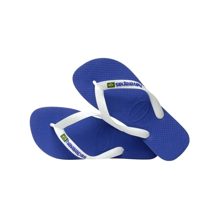 Kids Blue Havaianas Brasil Logo Fc Sandals