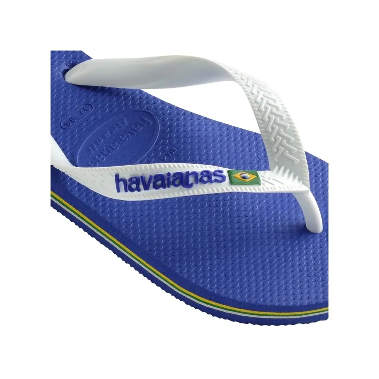 Kids Blue Havaianas Brasil Logo Fc Sandals