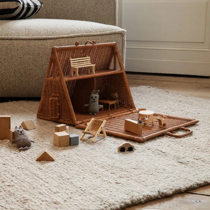 Adorable Braided Rattan Dollhouse for Kids by Ferm Living