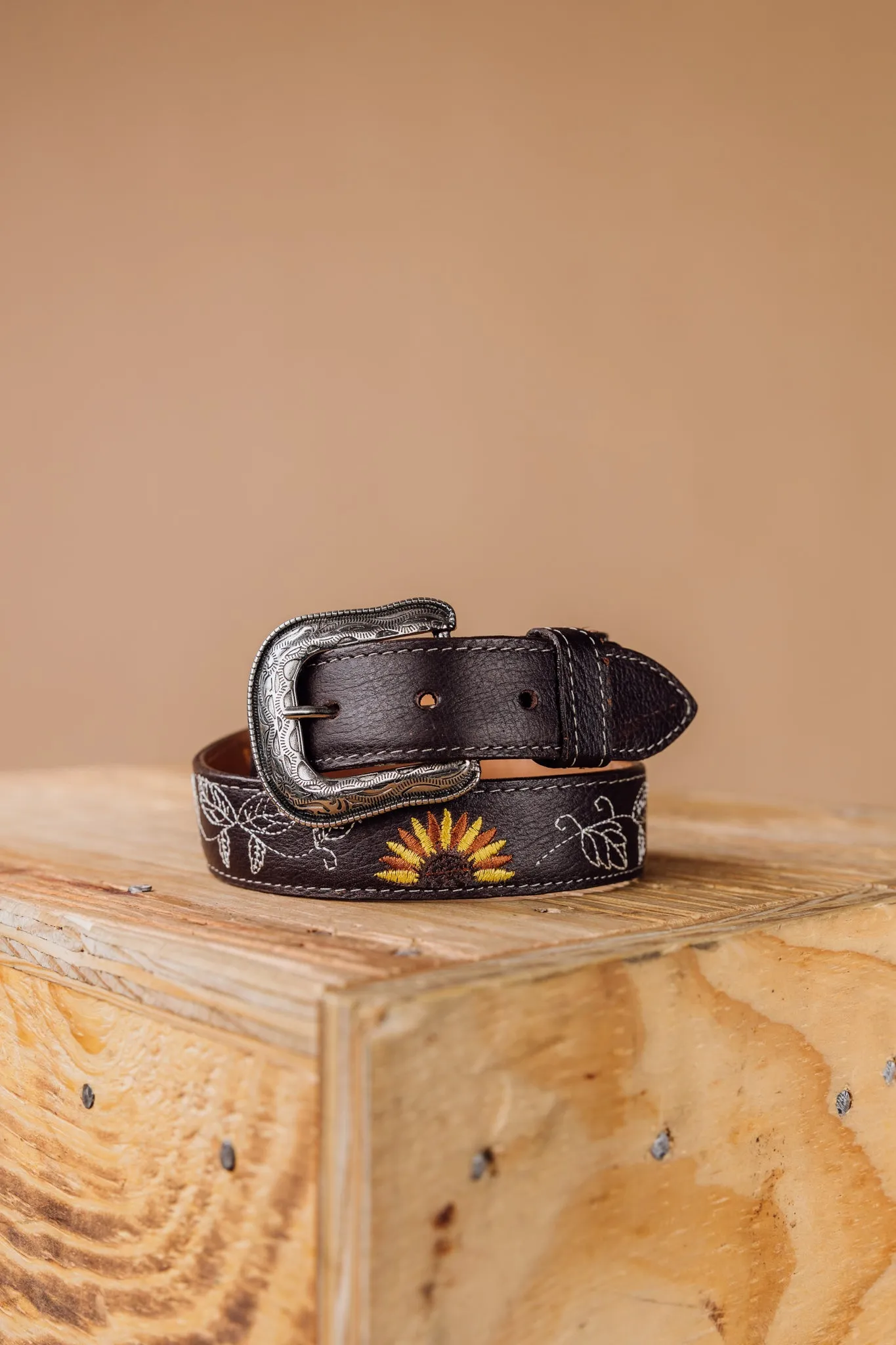 Brown Sunflower Kids Belt