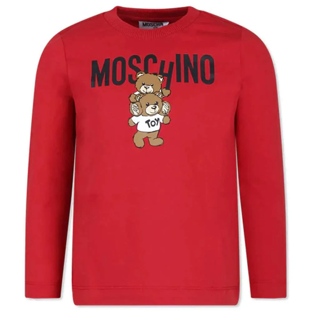 Burgundy t-shirt for kids with two Teddy Bears