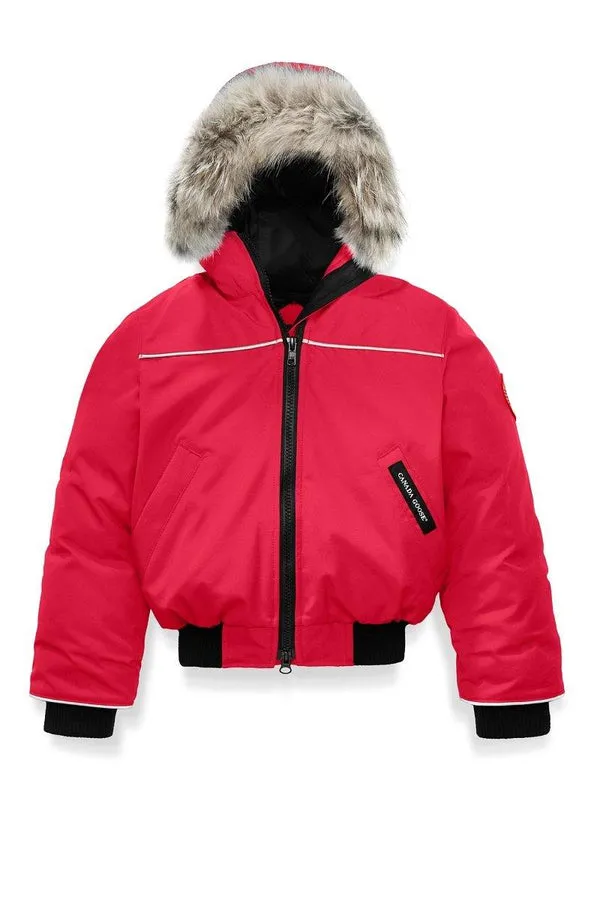 Canada Goose Grizzly Kids Red Down Bomber