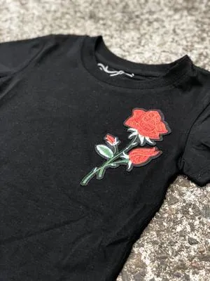 Carrington Kids - Rose Tee Black