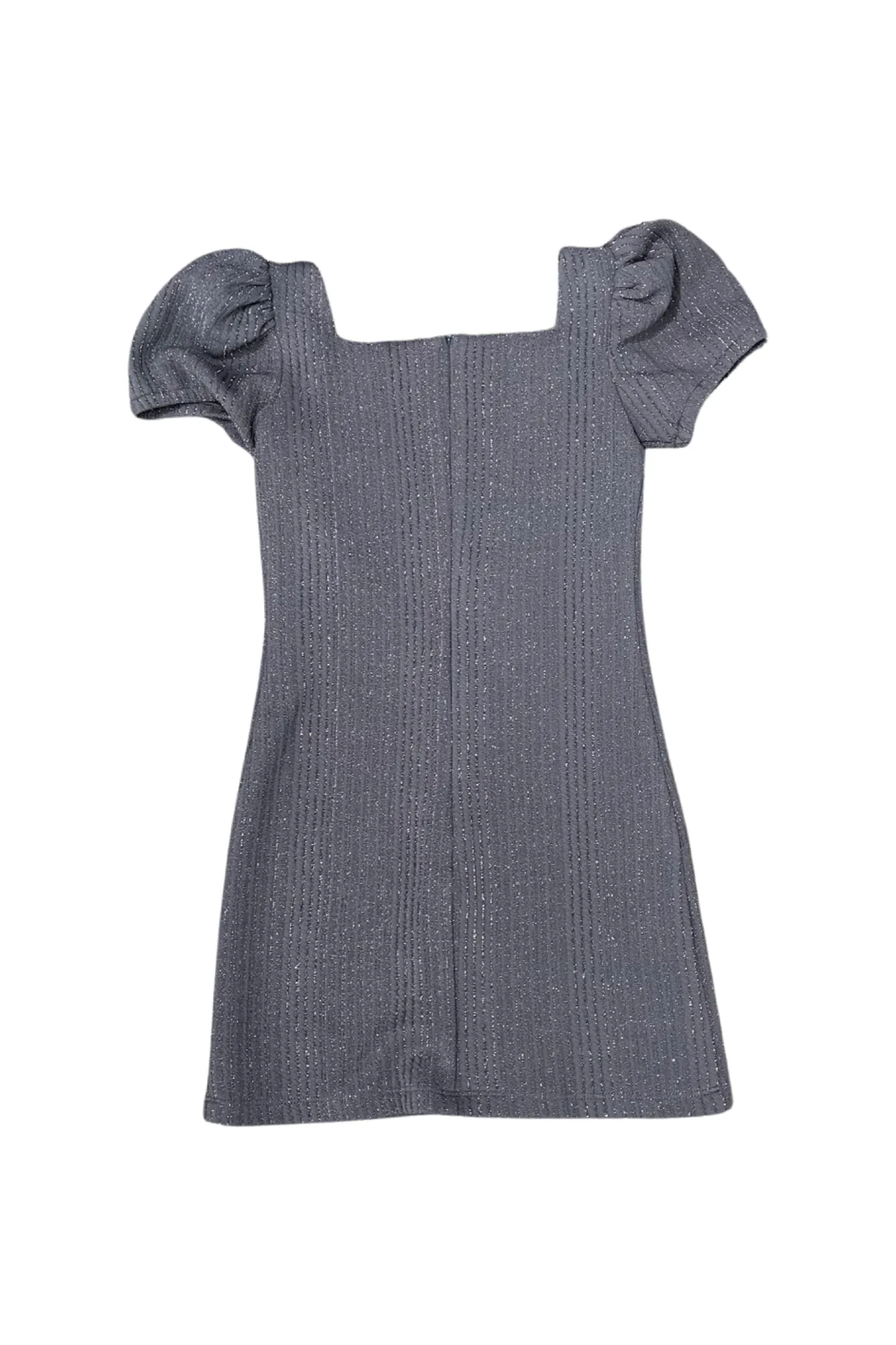 Modern Charcoal Puff Sleeve Dress