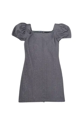 Modern Charcoal Puff Sleeve Dress