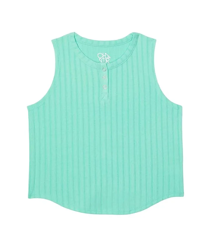 Chaser Kids Rib Henley Tank Top