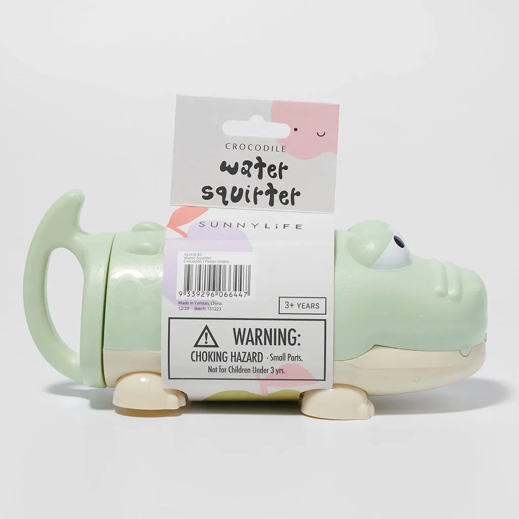 Cute Pastel Green Crocodile Water Squirters for Kids