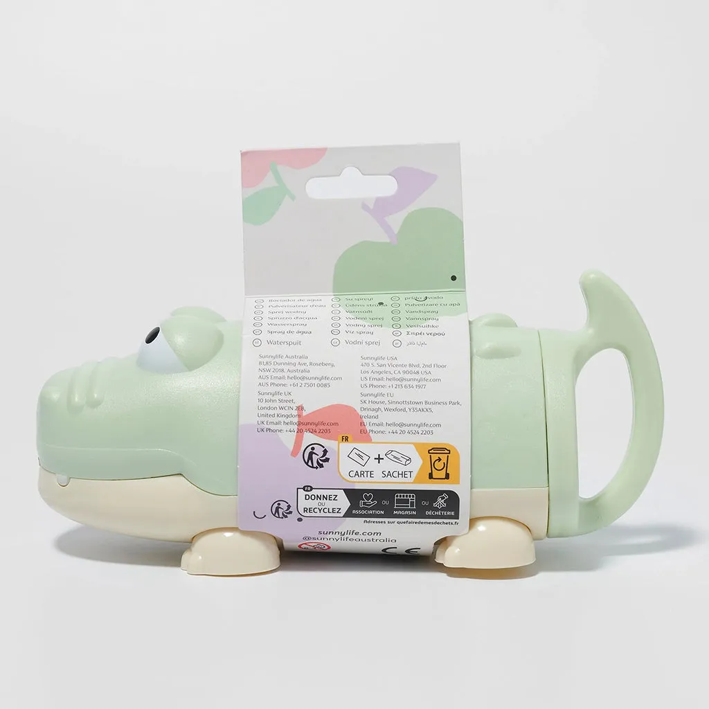 Cute Pastel Green Crocodile Water Squirters for Kids