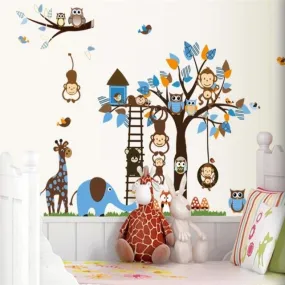 Children's Zoo Animal Wall Stickers