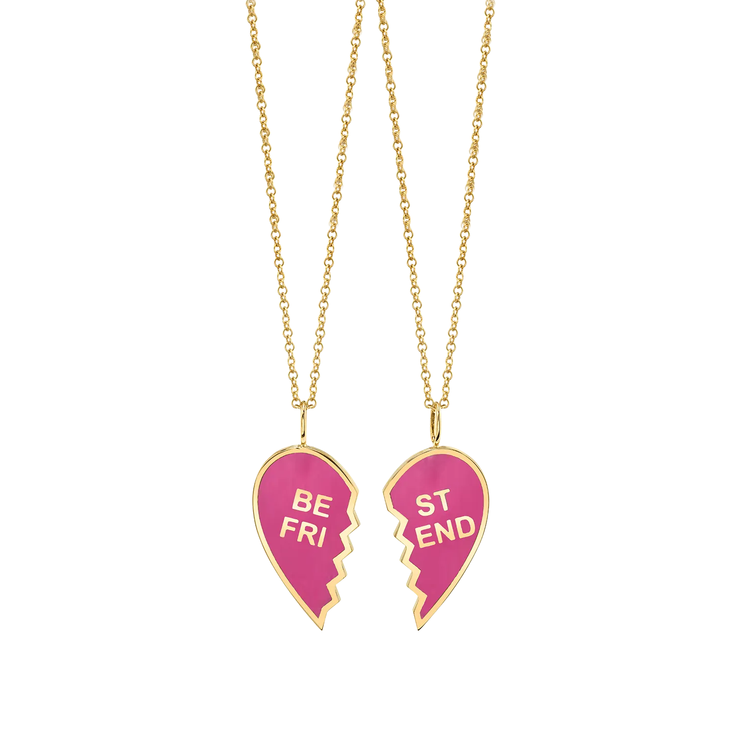 Enamel Best Friend Kids Necklaces (Set of Two)