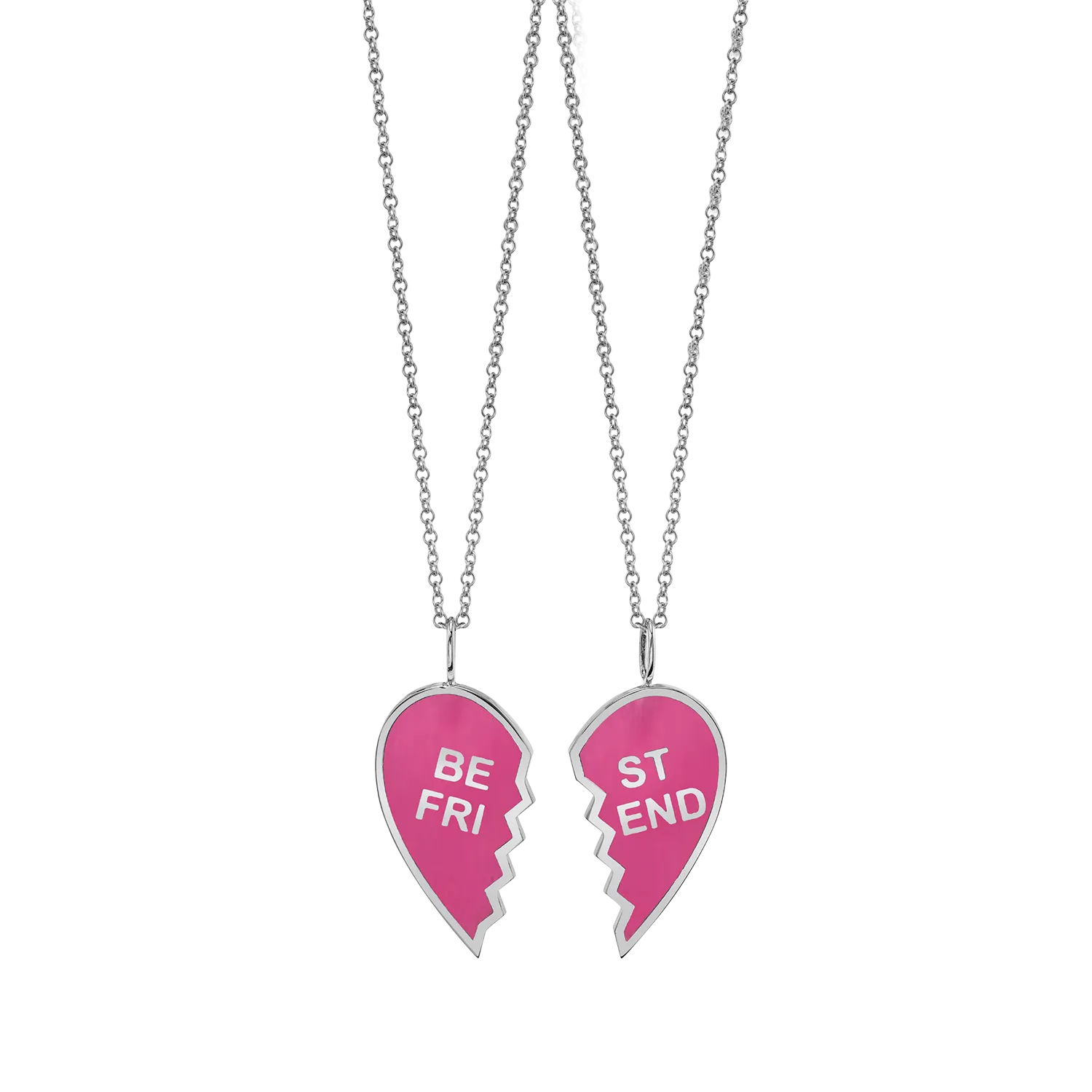 Enamel Best Friend Kids Necklaces (Set of Two)