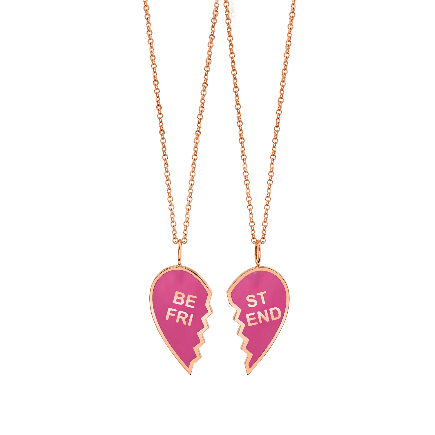 Enamel Best Friend Kids Necklaces (Set of Two)