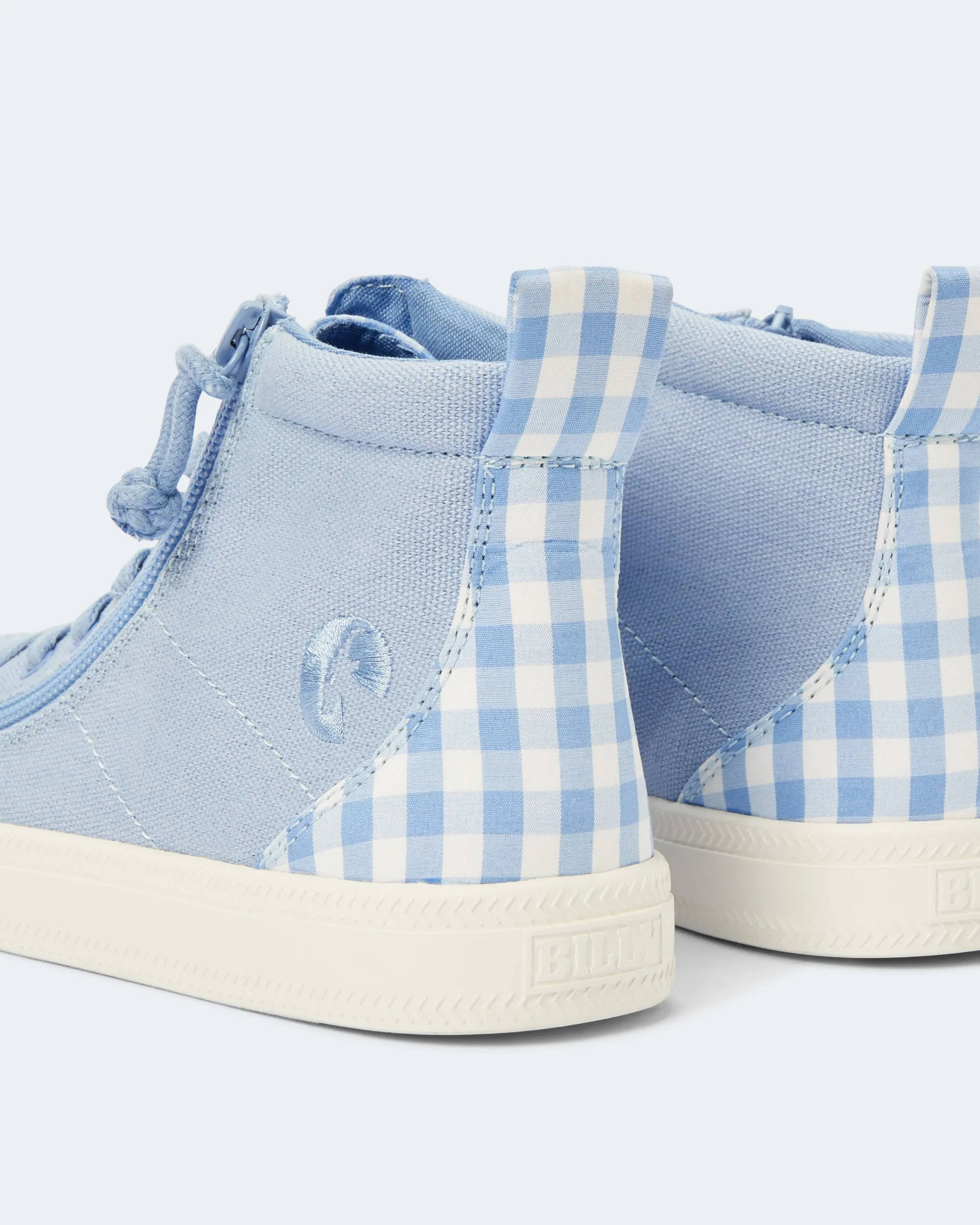 Classic High Top (Kids) - Blue Gingham