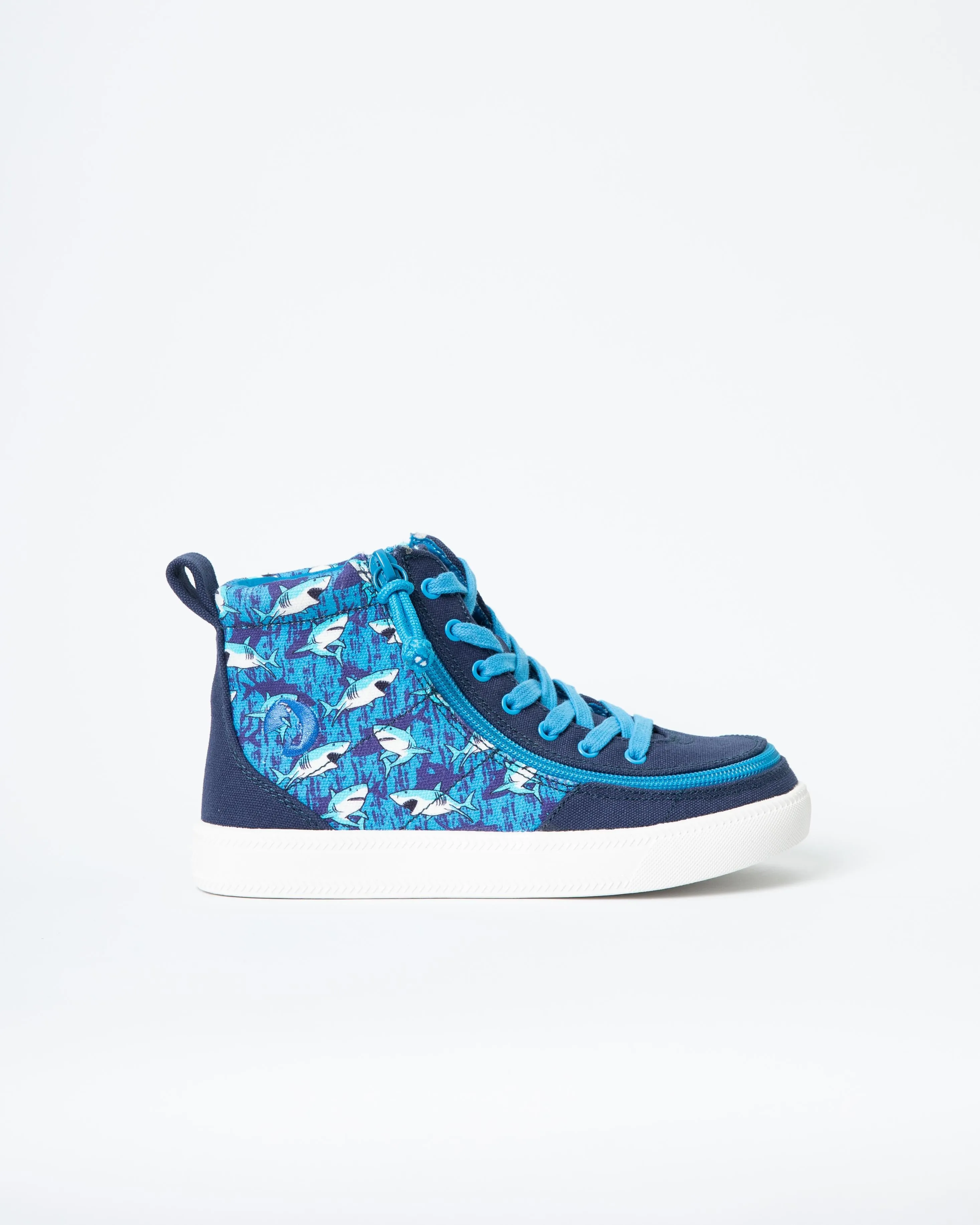 Classic High Top (Kids) - Blue Sharks